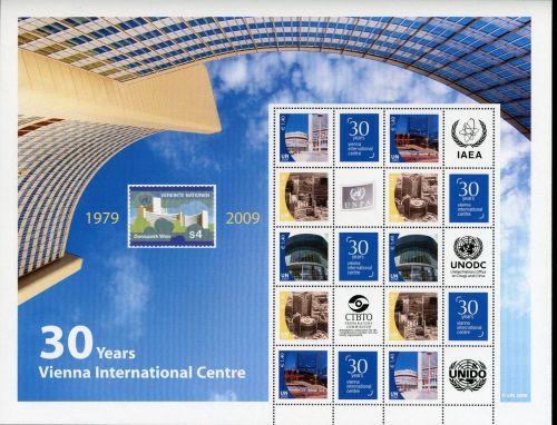 UNO Wien ZD-Bogen A MiNr. 607-611 postfrisch 30 Jahre Wien Int.