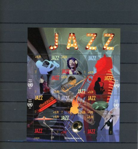 UNO Wien ZD-Bogen MiNr. 808-19 postfrisch Jazz Musiker
