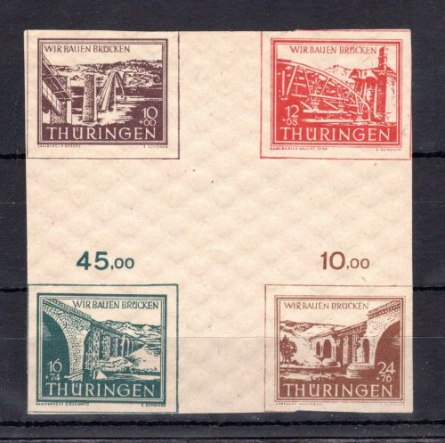 SBZ Thüringen zusammendruck MiNr. HZ 1 c postfrisch