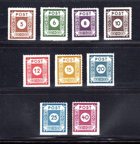 SBZ Ost-Sachsen MiNr. 42-50 G postfrisch geprüft Ströh