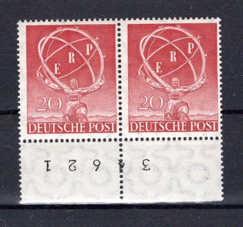 Berlin MiNr. 71 postfrisch waag. Paar, Unterrand gefaltet