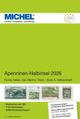 Michel Katalog Apenninen-Halbinsel 2026 (E 5) 6083-1 Neu