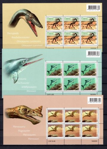 Schweiz Kleinbögen MiNr. 2167-2169 postfrisch Dinosaurier