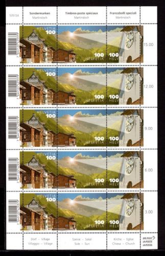 Schweiz ZD-Bogen MiNr. 2243-2245 postfrisch Martinsloch