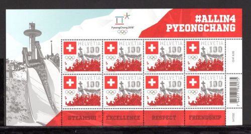 Schweiz Kleinbogen MiNr. 2526 postfrisch Olympiade 2018 Korea