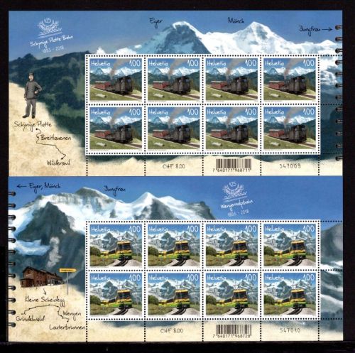 Schweiz Kleinbögen MiNr. 2534-2535 postfrisch Bergbahnen