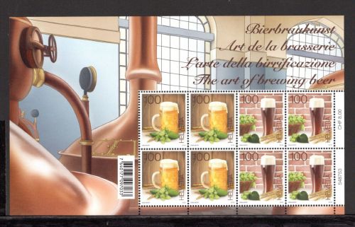Schweiz ZD-Bogen MiNr. 2620-2621 postfrisch Bierbraukunst