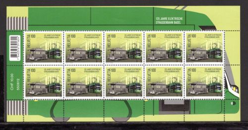 Schweiz Kleinbogen MiNr. 2678 postfrisch Strassenbahn