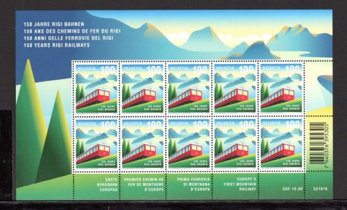 Schweiz Kleinbogen MiNr. 2704 postfrisch 150 Jage Rigi Bahnen