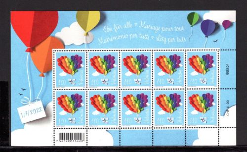 Schweiz Kleinbogen MiNr. 2807 postfrisch Ehe für Alle