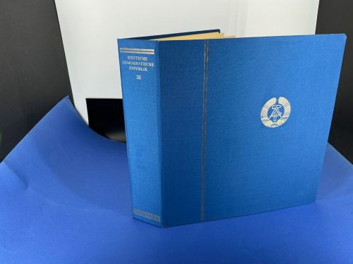 Schaubek Schraubendecke Blau Aufdruck DDR III neuwertig