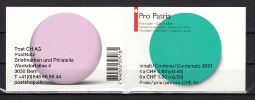 Schweiz Markenheftchen MiNr. 0-197 postfrisch Pro Patria 2021