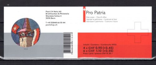 Schweiz Markenheftchen MiNr. 0-203 postfrisch Pro Patria 2022