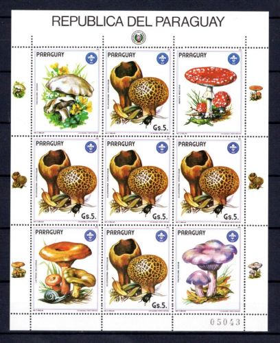 Paraguay Kleinbogen MiNr. 3841 postfrisch Pilze