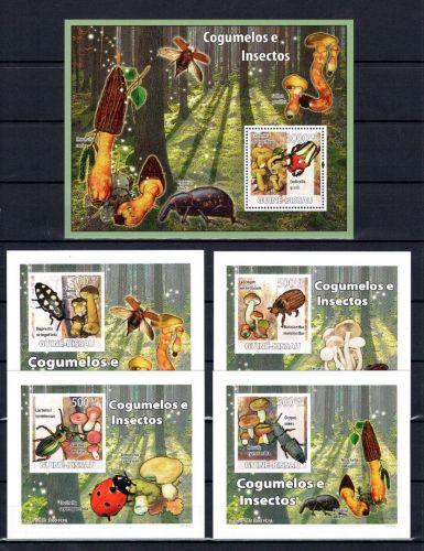 Guinea-Bissau EB MiNr. 3859-3862 + Block 658 postfrisch Pilze
