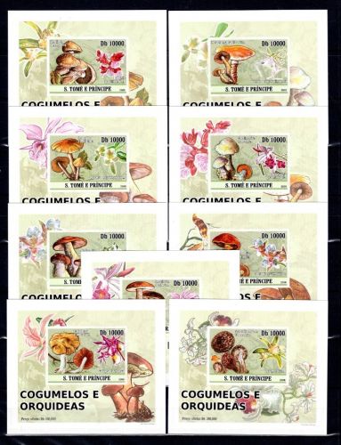 Sao Tome e Principe EB MiNr. 3402-3410 B postfrisch Pilze