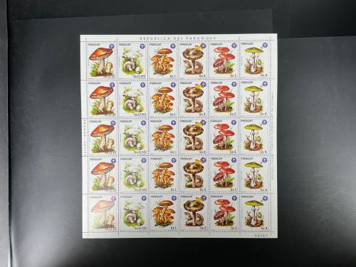 Paraguay ZD-Bogen MiNr. 3835-3840 postfrisch senkr. gefaltet, Pilze