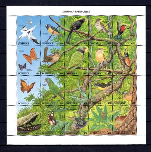 Dominica ZD-Bogen MiNr. 1097-1116 postfrisch Vögel
