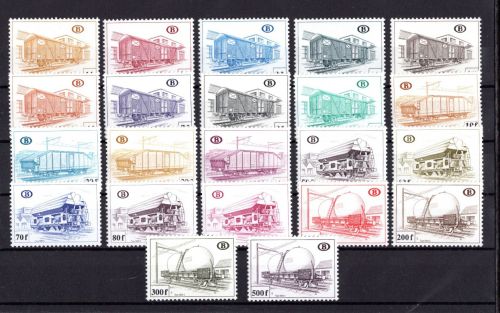 Belgien Eisenbahnpaketmarken MiNr. 357-378 postfrisch