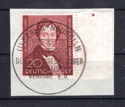 Berlin MiNr. 74 Bogenrand Briefstück mit Sonderstempel