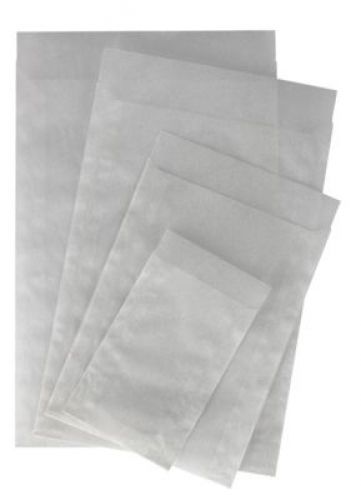 Markenlos Pergamintüten/ Flachbeutel 53x78 mm + 14mm Klappe/ 500 Stück Neu