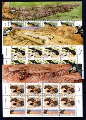 Israel Kleinbögen MiNr. 2333-2338 postfrisch Schutz der Geier, ungefaltet