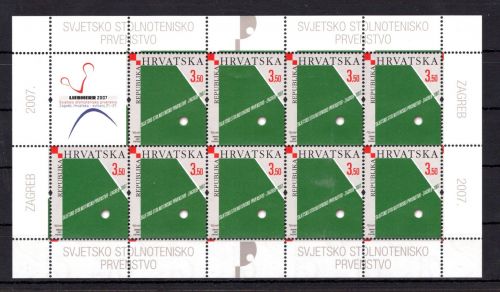 Kroatien Kleinbogen MiNr. 812 postfrisch Tischtennis WM 2007