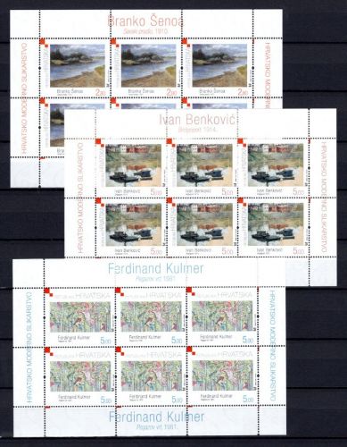 Kroatien Kleinbögen MiNr. 829-831 postfrisch Kunst