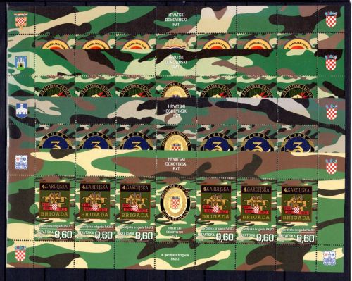 Kroatien Kleinbögen MiNr. 1361-1364 postfrisch Garde Brigaden