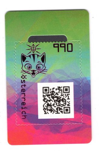 Österreich Cryp MiNr. 3615 Block 128 ANK 9 Katze grün, postfrisch