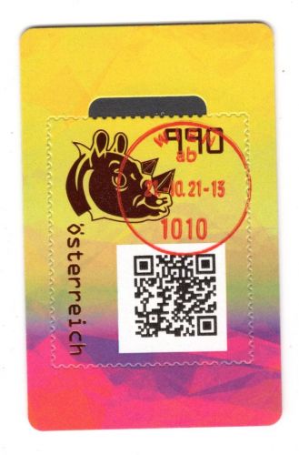 Österreich Cryp MiNr. 3616 Block 129 ANK 8 Rhino grün, Ersttagsstempel