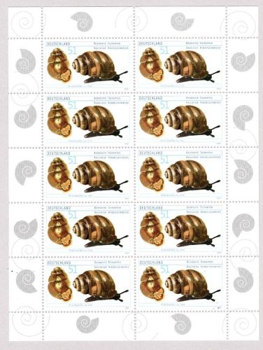 Bund Zehnerbogen MiNr. 2265 Bauchige Windelschnecke postfrisch