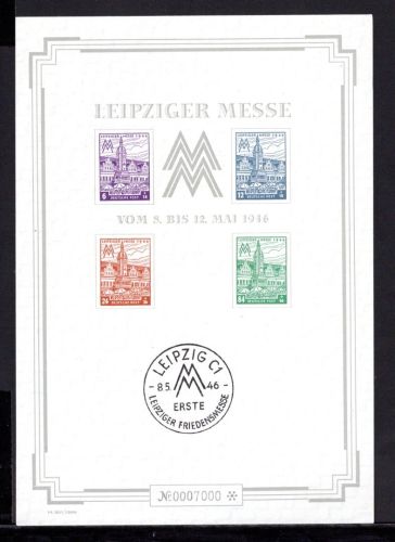 SBZ West-Sachsen MiNr. Block 5 S X ohne Gummi ohne Hülle