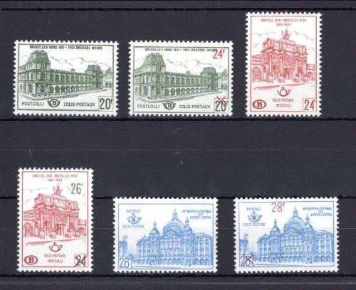 Belgien Postpaketmarken MiNr. 52-57 postfrisch