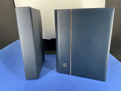 Leuchtturm Einsteckbuch/Kassette Blau PREMIUM, 32 schwarze Seiten neuwertig