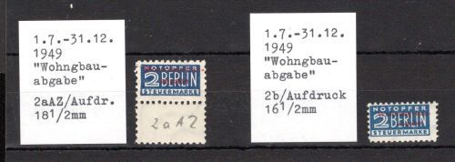 franz. Zone Zwangszuschlagmarken MiNr. 2 a + 2 b postfrisch