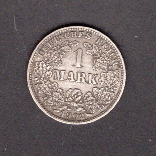 Deutsches Reich 1902 E 1 Mark Silber