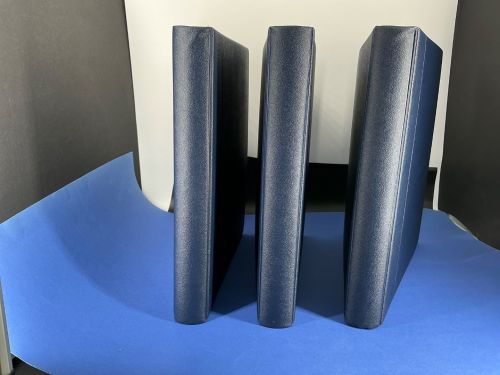 Safe "Morocco" Ringbinder o. Kassette Blau 704-4 - 3 Stück unwattiert neuwertig
