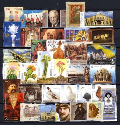 Ukraine MiNr. 1396-1464 Jahrgang 2014 - ohne 1412, ohne MH, postfrisch
