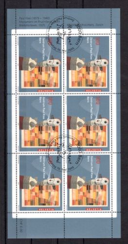 Schweiz Kleinbogen MiNr. 1922 Ersttagssonderstempel Paul Klee