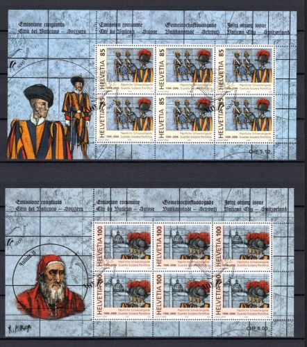 Schweiz Kleinbögen MiNr. 1945-1946 Ersttagssonderstempel Schweizer Garde