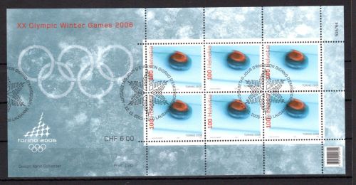 Schweiz Kleinbogen MiNr. 1949 Ersttagssonderstempel Olympiade 2006 Turin