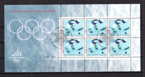 Schweiz Ämter IOC Kleinbogen MiNr. 5 ESst Olympiade 2006 Turin