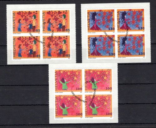 Schweiz MiNr. 2022-2024 Ersttagssonderstempel 4erFB