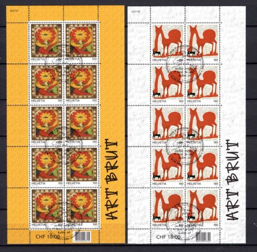 Schweiz Kleinbögen MiNr. 2012-2013 Ersttagssonderstempel Kunst