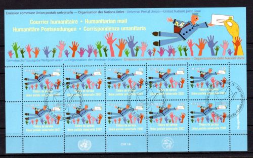 Schweiz Ämter UPU Kleinbogen MiNr. 21 ESst Humanitäre Post