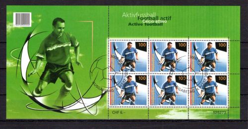 Schweiz Kleinbogen MiNr. 2045 Ersttagssonderstempel Fußball