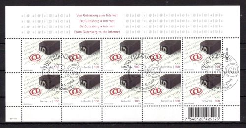 Schweiz Kleinbogen MiNr. 2106 Ersttagssonderstempel