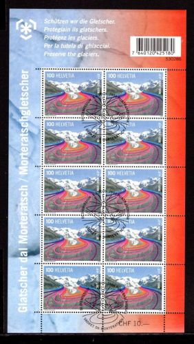 Schweiz Kleinbogen MiNr. 2097 Ersttagssonderstempel Gletscher