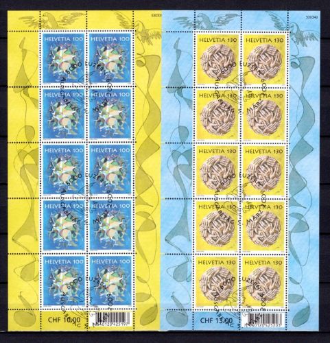 Schweiz Kleinbögen MiNr. 2094-2095 Ersttagssonderstempel Kunst